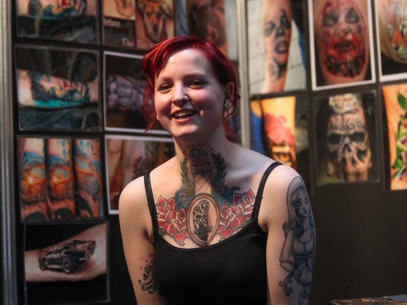 Impression vom ersten Tag der 18. Tattoo- und Piercing-Convention in der Westfalenhalle.