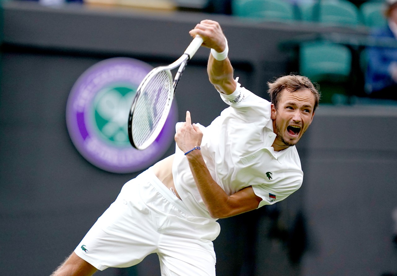 Daniil Medwedew 2021 in Wimbledon. In diesem Jahr darf er nicht. 