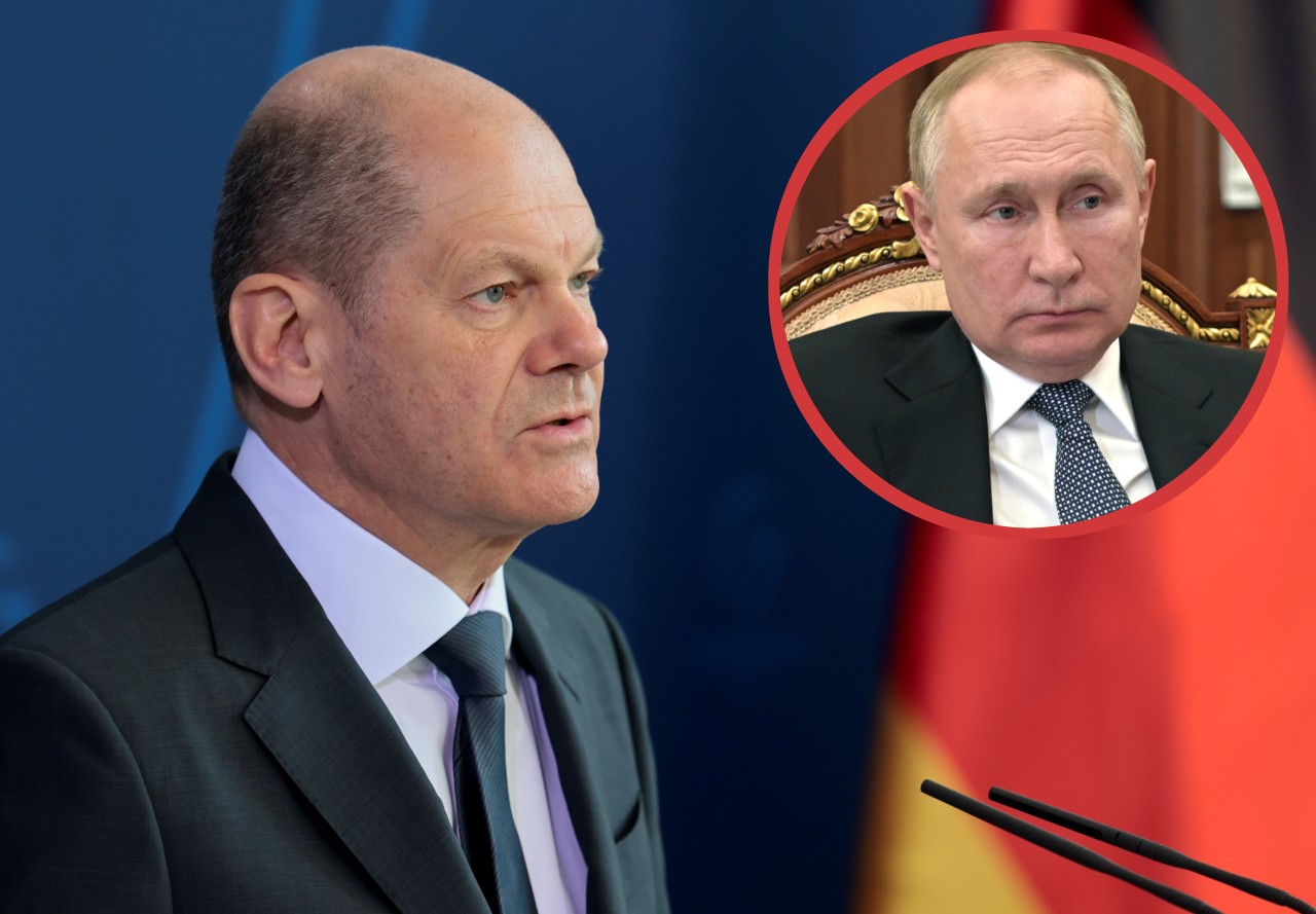 Olaf Scholz packt über die „sehr vielen“ Gespräche mit Präsident Putin aus – und über eine wichtige Frage, auf die er niemals eine Antwort bekam. (Montage)