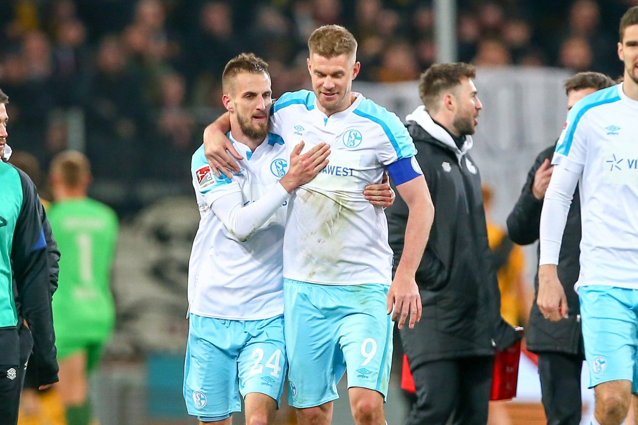 Simon Terodde (r.) und Dominick Drexler (l.) sorgten gegen Dresden für die Entscheidung. 