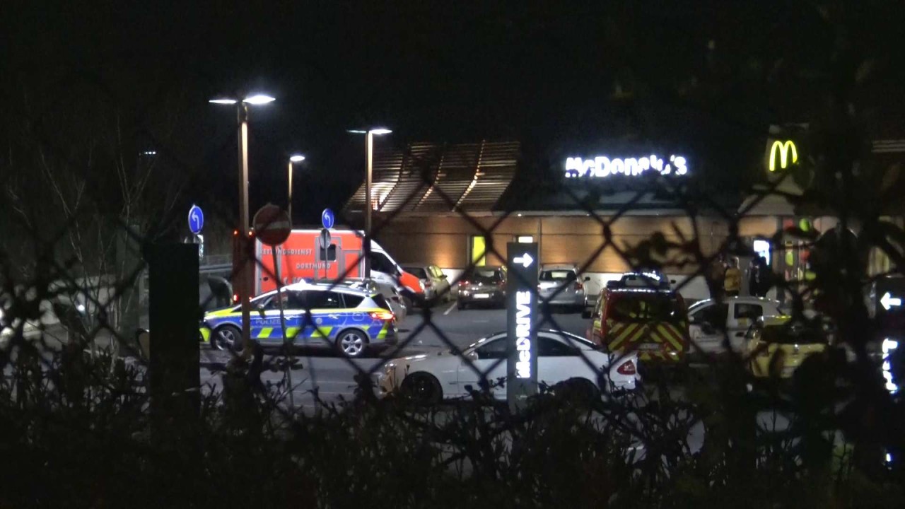 Überfall auf einen McDonald's in Dortmund.