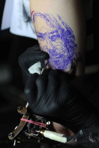 17. Internationale Tattoo und Piercingconvention in Dortmund. Unter den Gästen auch der Handballer Stefan Kretschmar.