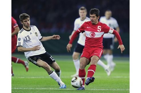 EM-Qualifikationsspiel Deutschland gegen Türkei, Endstand 3:0 (1:0).