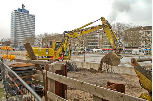 Die Baustelle vor dem Wintereinbruch ...