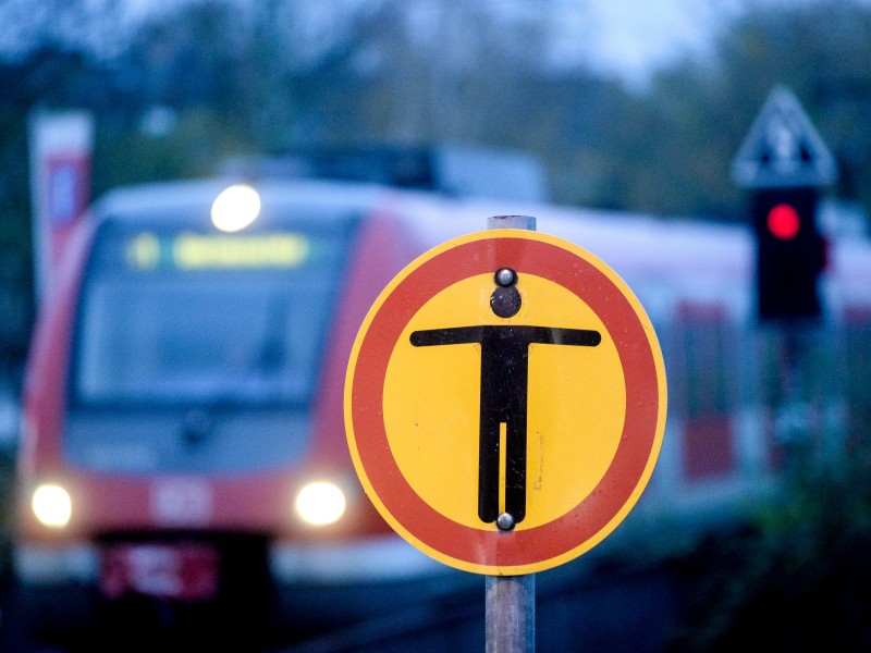 Lokführer-Streik am Bochumer Hauptbahnhof.