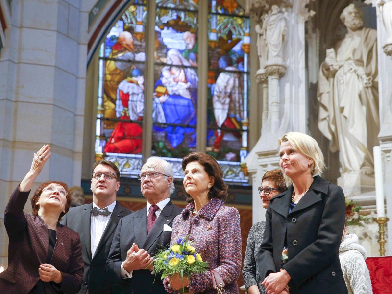 Das schwedische Königspaar zeigte sich stark interessiert an der Geschichte der Reformation.