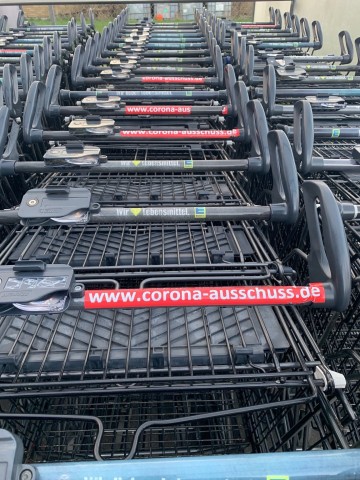 Edeka: So sahen die Einkaufswagen der Edeka-Filiale aus. 