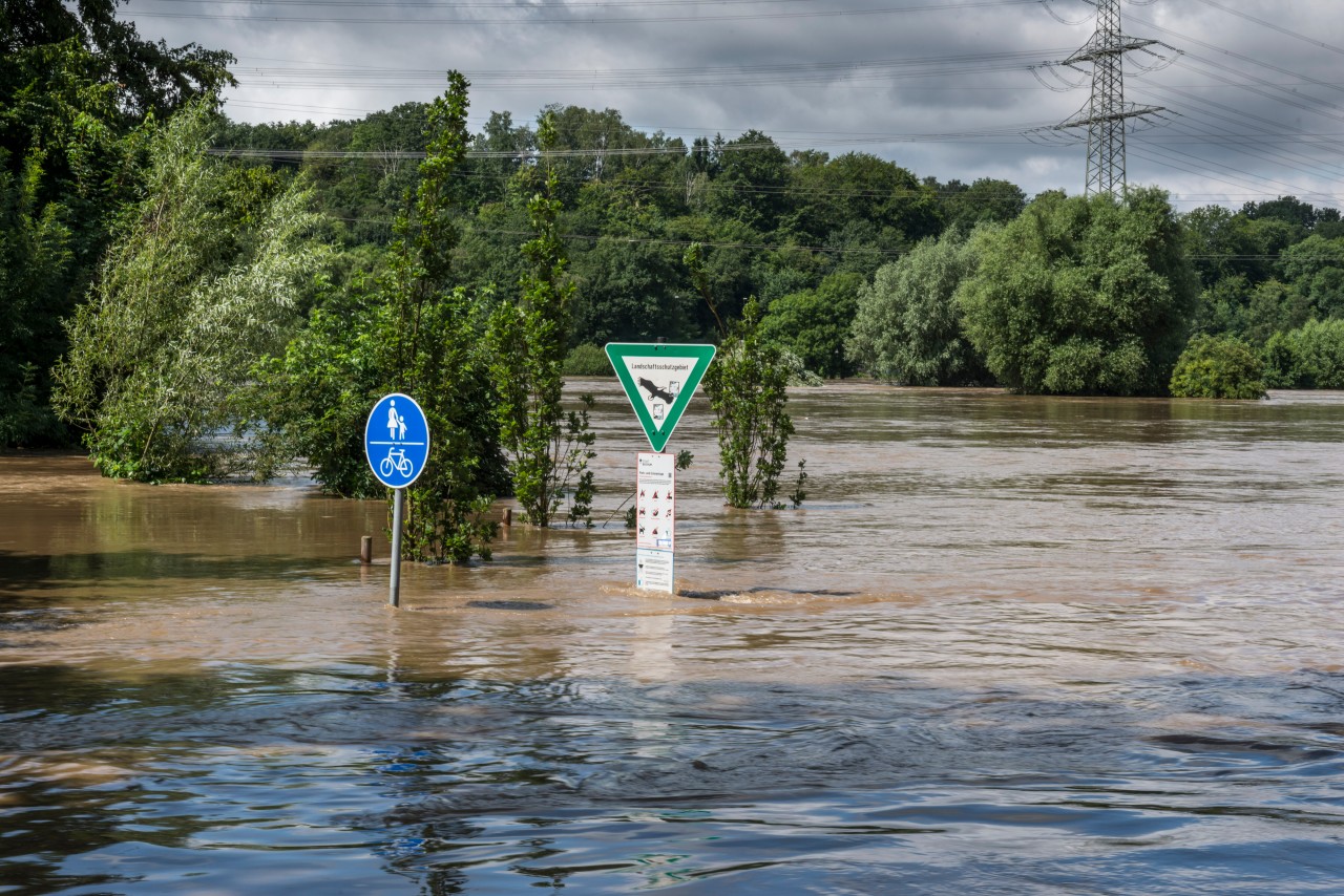 Auch in Bochum-Dahlhausen hatte das Hochwasser verheerende Ausmaße angenommen. 