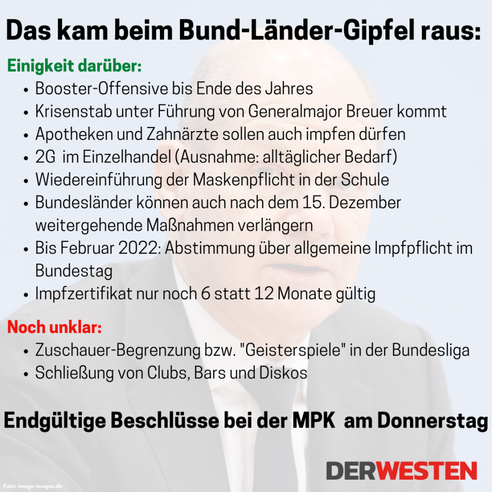 Darauf einigten sich die Politiker im Bund-Länder-Gipfel am Dienstag. 