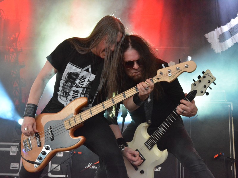 Die Band Candlemass bei ihrem Auftritt im Amphitheater Gelsenkirchen. Dort fand wieder das Rock Hard Festival statt.