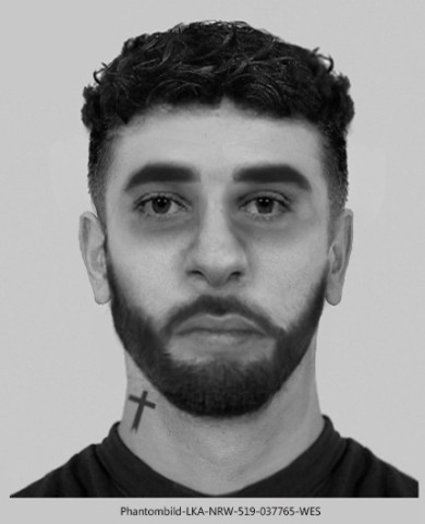 Mit einem Phantombild sucht die Polizei diesen Mann.