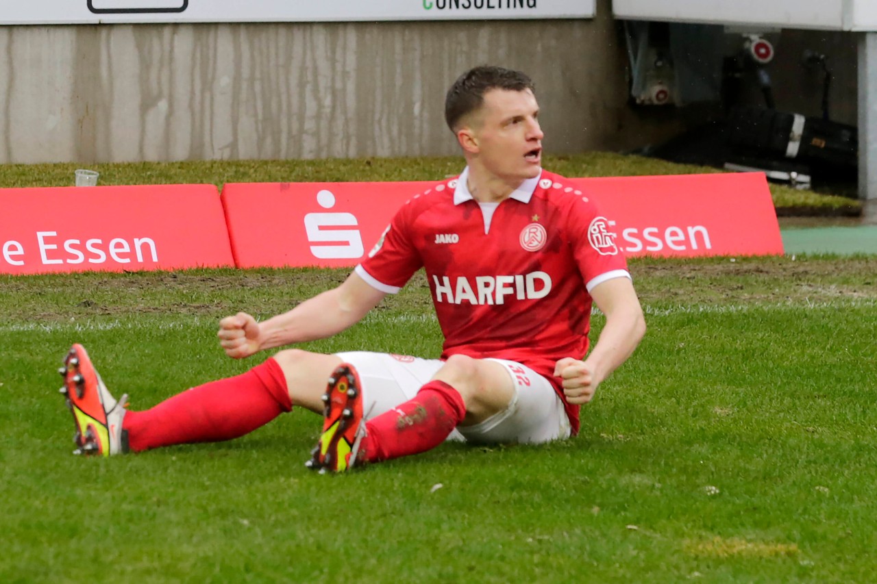 Essen: Thomas Eisfeld hatte in der ersten Halbzeit noch die Führung für RWE gegen Preußen Münster erzielt.