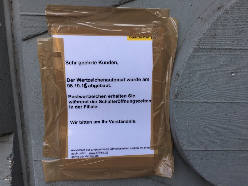 Mit diesem Zettel lässt die Post viele Fragen offen.