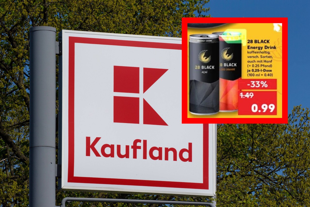 Ein Kaufland-Kunde kaufte viele Dosen eines Energy Drinks. Zu Hause dann der Schock. 