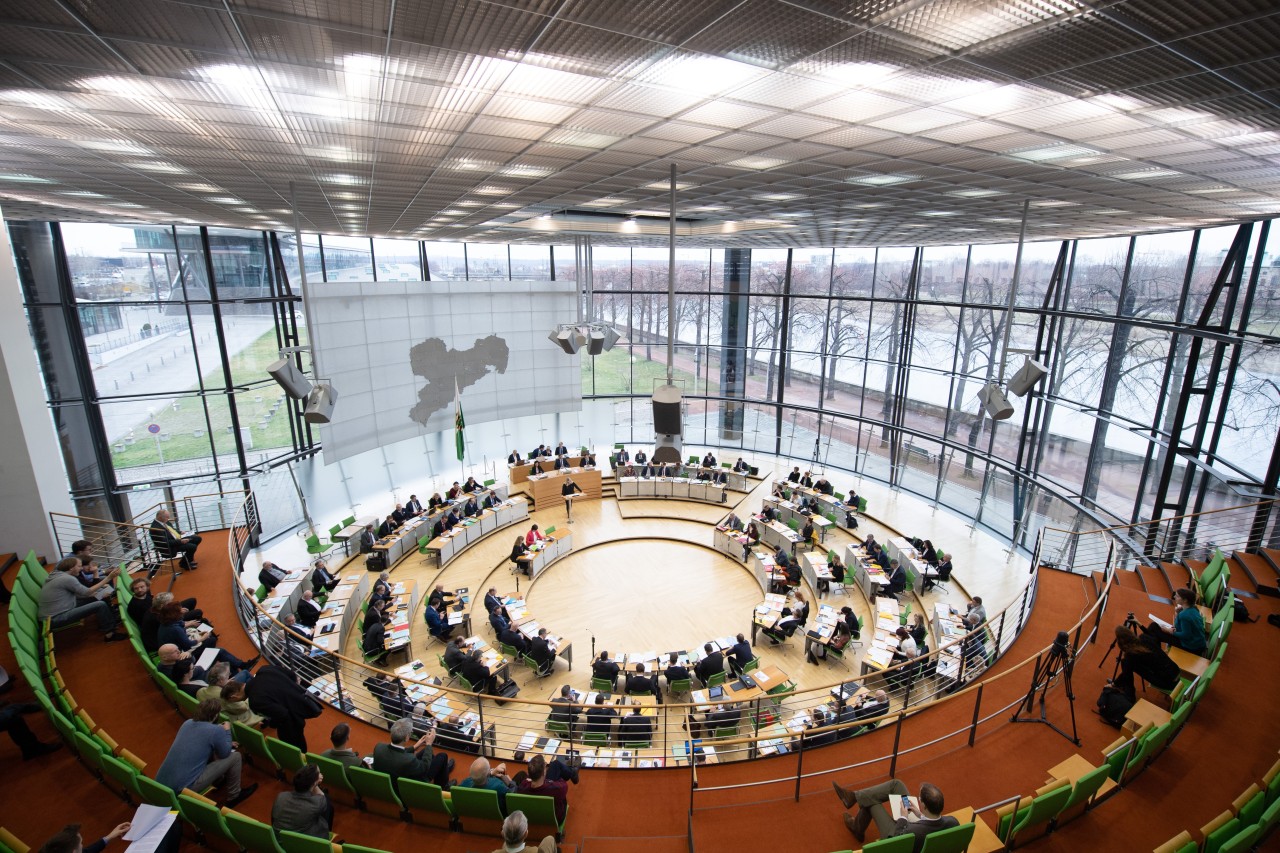 Der sächsische Landtag in Dresden.