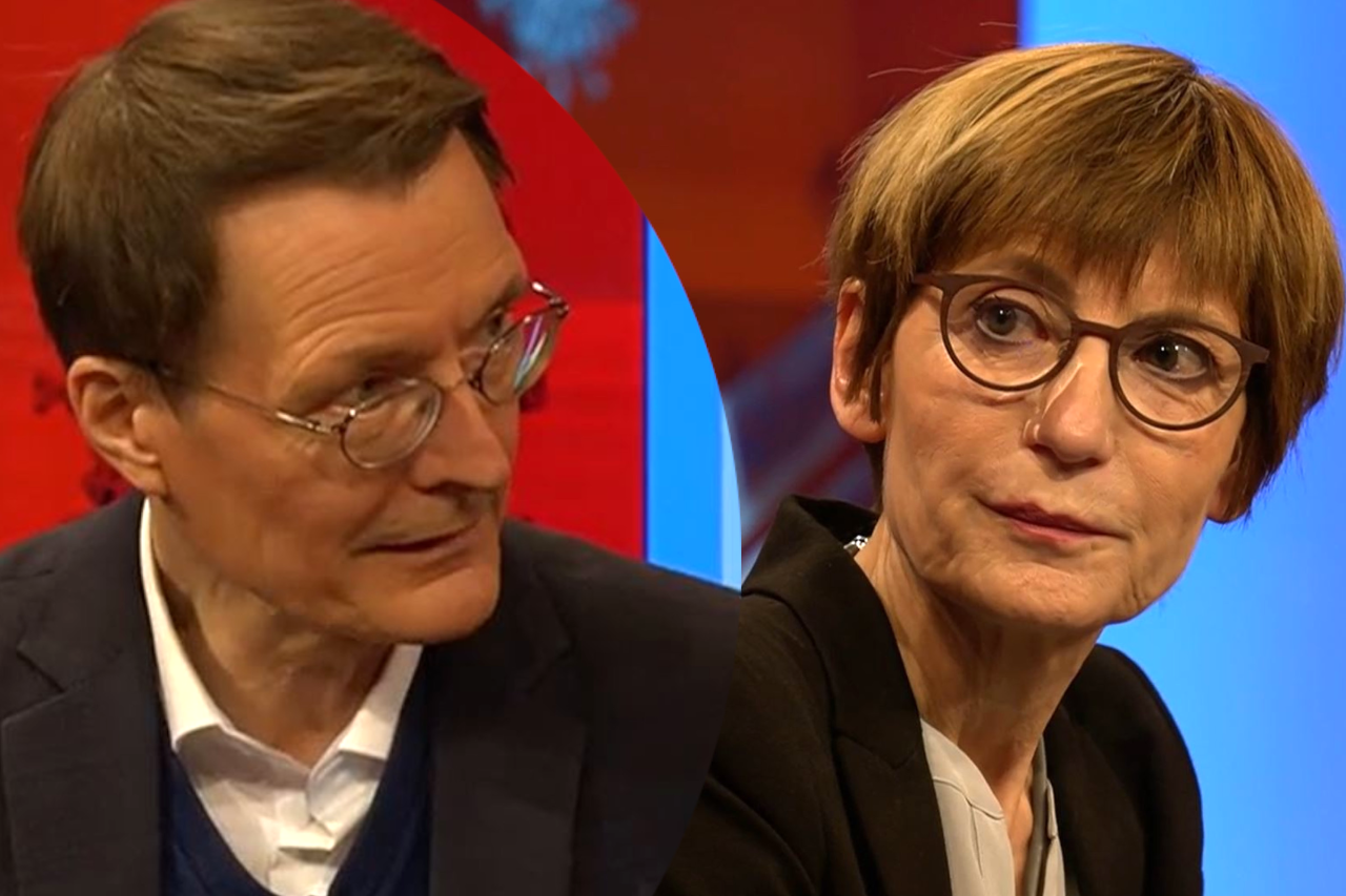 Karl Lauterbach und die Hausärztin Anke Richter-Scheer bei „Hart aber fair“.