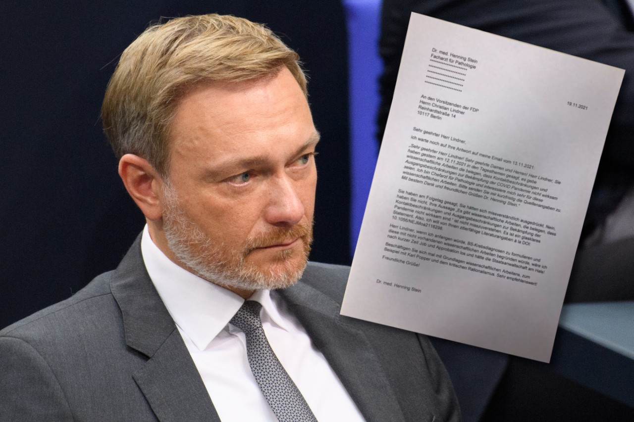 Ob der Mediziner aus NRW auf diesen Brief eine Antwort von Christian Lindner erhält? 