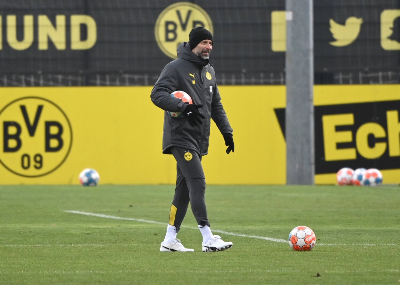 Marco Rose im Training von Borussia Dortmund. 