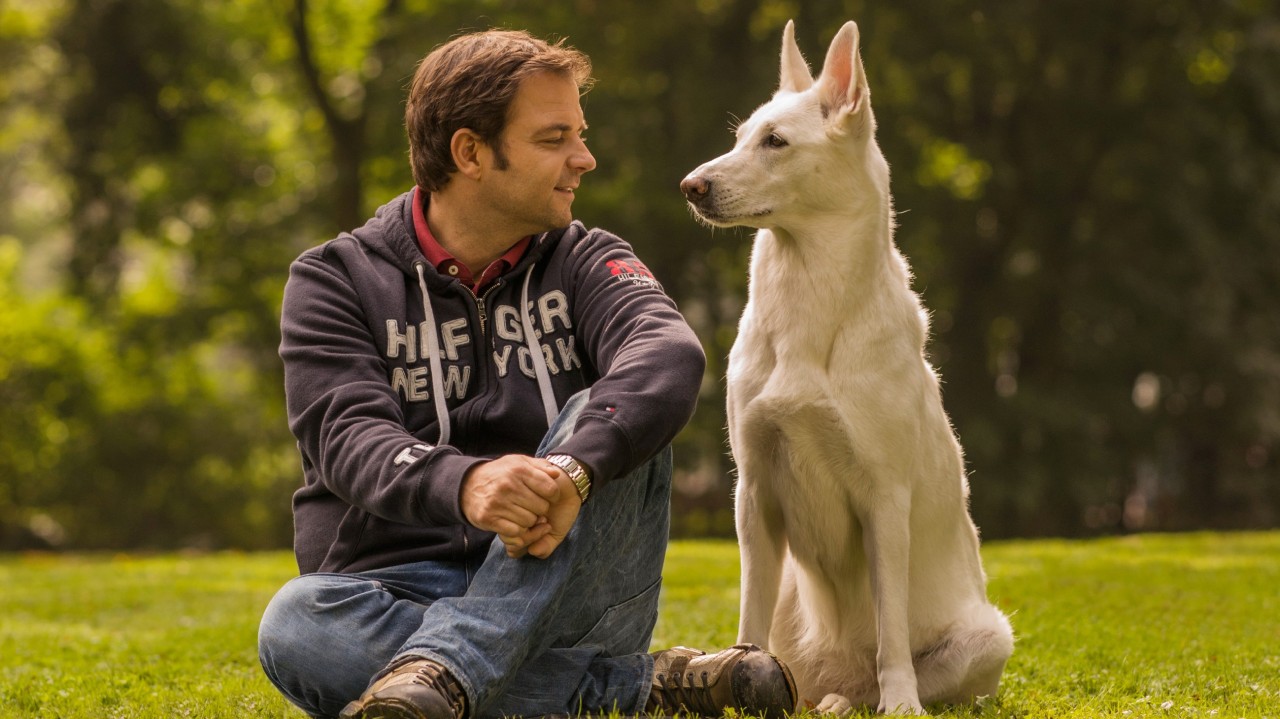 Martin Rütter dreht gerade für eine neue Hunde-Sendung.