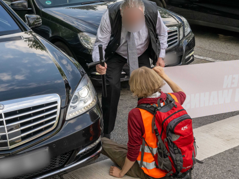 Mercedes Letzte Generation München Klimaktivist