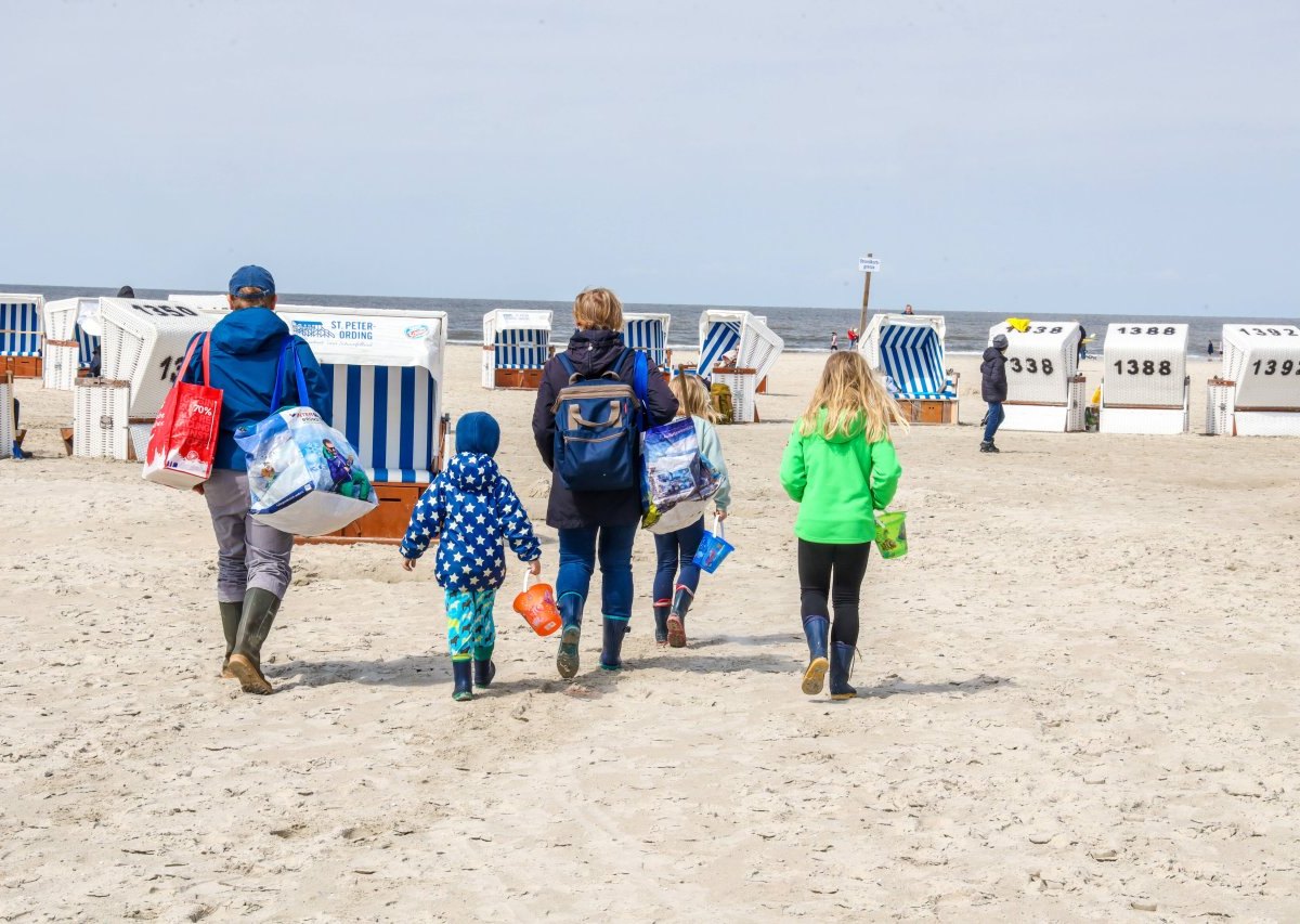 Nordsee Touristen am Strand