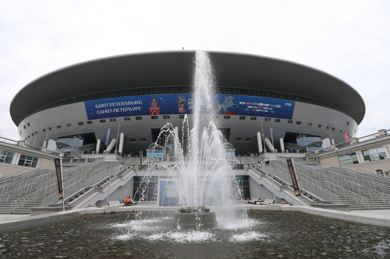 Das Krestowski-Stadion in St. Petersburg.