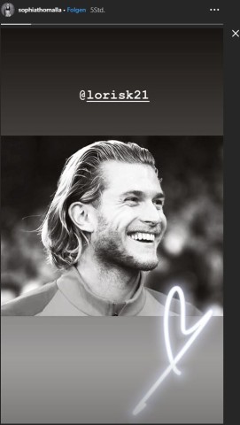 Dieses Bild von Loris Karius teilte Sophia Thomalla in ihrer Insta-Story.