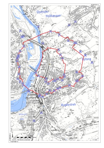 In Essen wurde eine Bombe gefunden. Der Sperrplan für die Entschärfung liegt nun vor. 