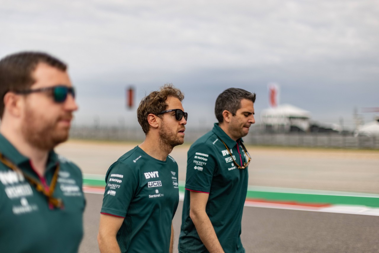 Sebastian Vettel beim Track-Walk in Austin.