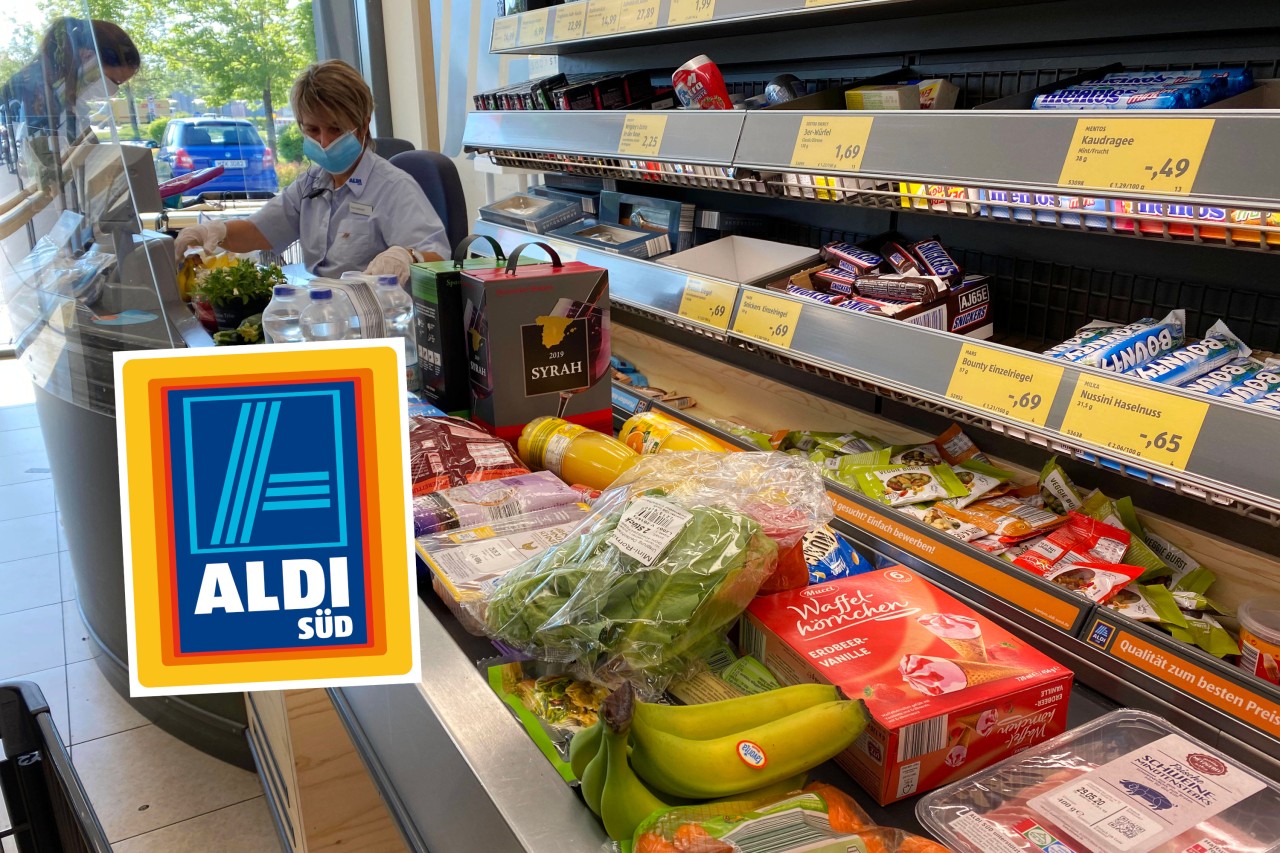 Aldi Süd testet einen neuen Kassiervorgang. (Symbolbild)