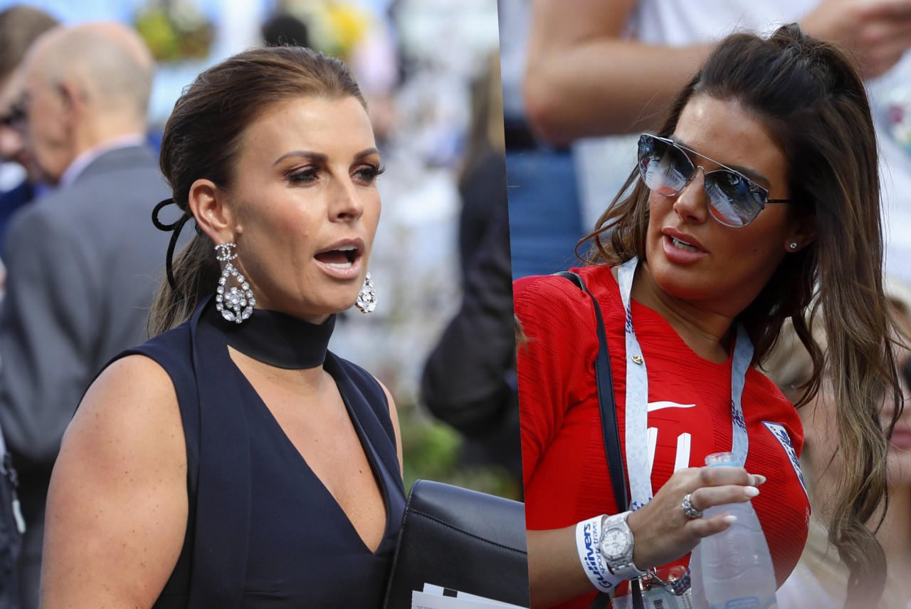 Zoff zwischen den Spielerfrauen Coleen Rooney (l.) und Rebekah Vardy.