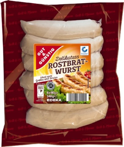 Edeka: Der Supermarkt ruft die betroffene „Gut&Günstig“ Rostbratwurst wegen Gesundheitsgefahr zurück. (Symbolbild)