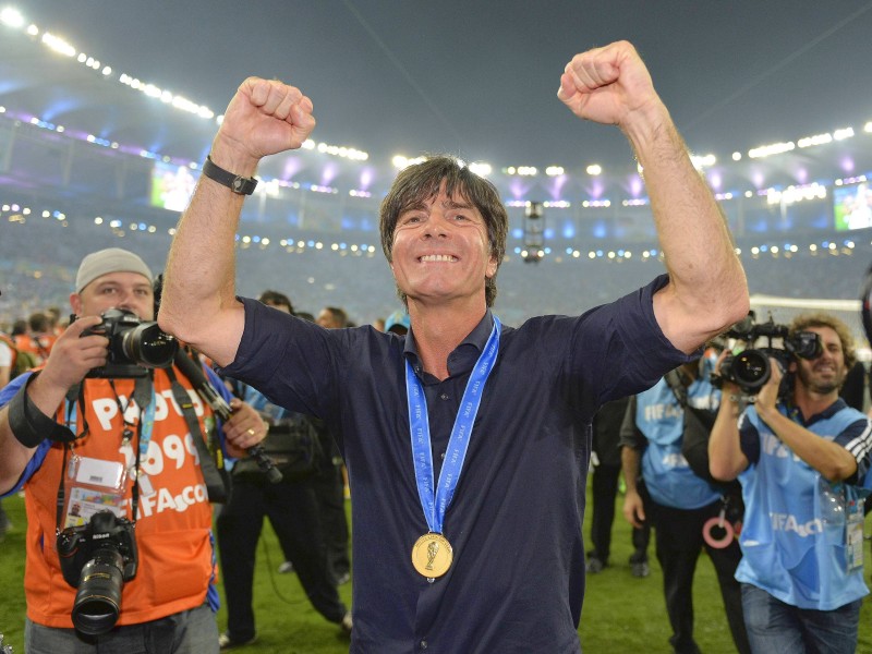 Und weil es so schön war: 2014 durfte sich Jogi über den ersten WM-Sieg gegen Argentinien in Rio de Janeiro freuen.