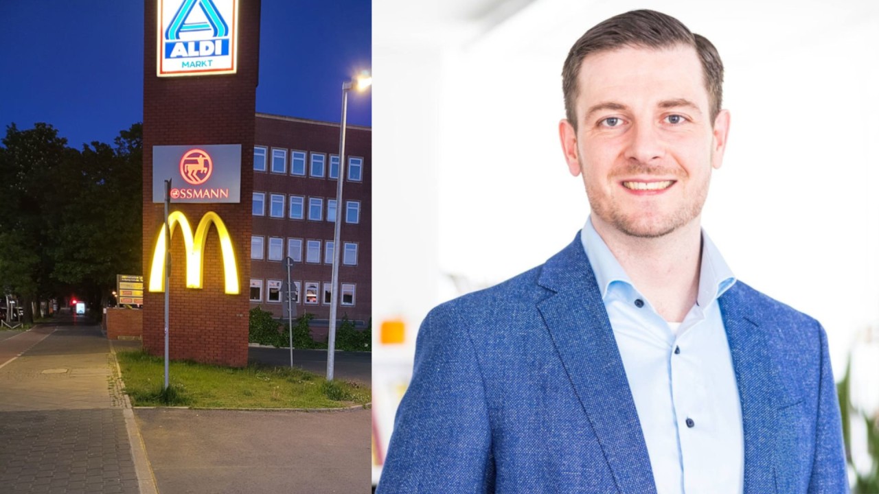 Martin Brosy (rechts) erlebte in der Berliner McDonald's-Filiale (links) einen bewegenden Abend. 