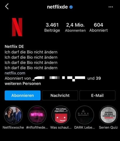 Strafarbeit für den Netflix-Praktikant?