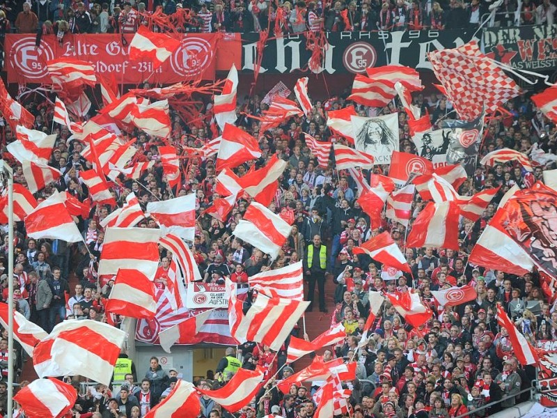 Fortuna Düsseldorf jubelt über den Aufstieg im Relegationsspiel gegen Hertha BSC.