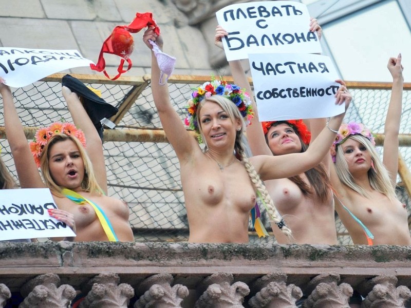 Demonstrantinnen der Femen Bewegung in Kiew.