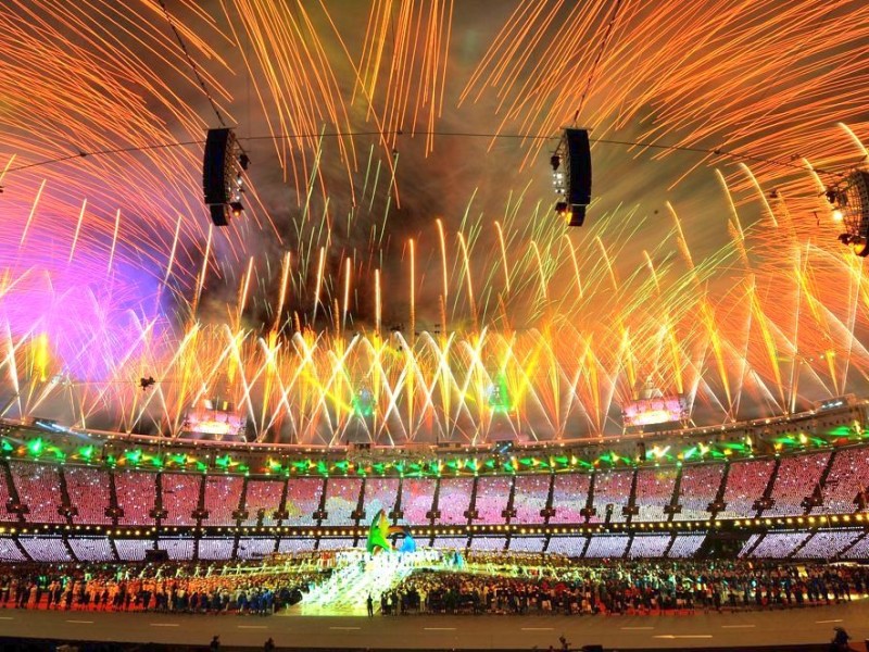 Abschlussfeier in London: Mit einer gigantischen Show sind die Olympischen Sommerspiele 2012 zu Ende gegangen.