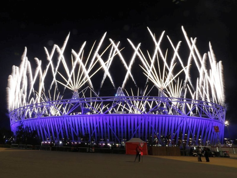 Abschlussfeier in London: Mit einer gigantischen Show sind die Olympischen Sommerspiele 2012 zu Ende gegangen.