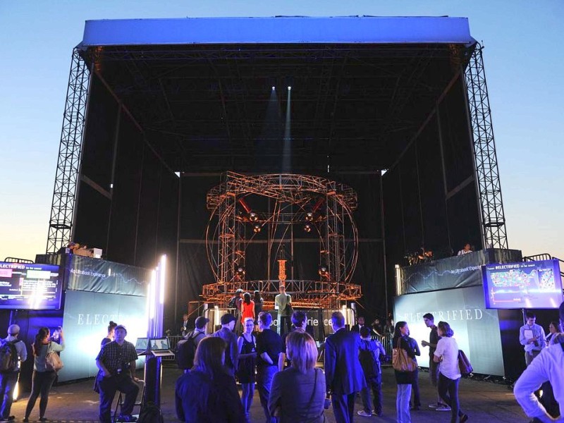 Der Magier David Blaine während seiner elektrisierenden Performance: Electrified, in New York.