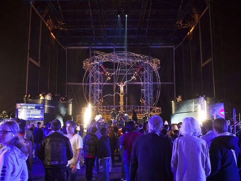 Der Magier David Blaine während seiner elektrisierenden Performance: Electrified, in New York.