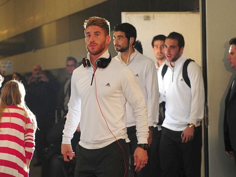 Ankunft der Spieler von Real Madrid vor dem Champions League Spiel gegen Dortmund.Foto: Knut Vahlensieck