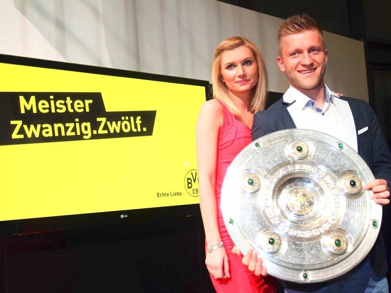 BVB Flügel-Flitzer Jakub „Kuba Blaszczykowski mit seiner Frau Agata.