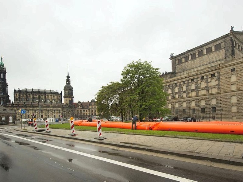 Auch Dresden bereitet sich auf das Hochwasser vor.