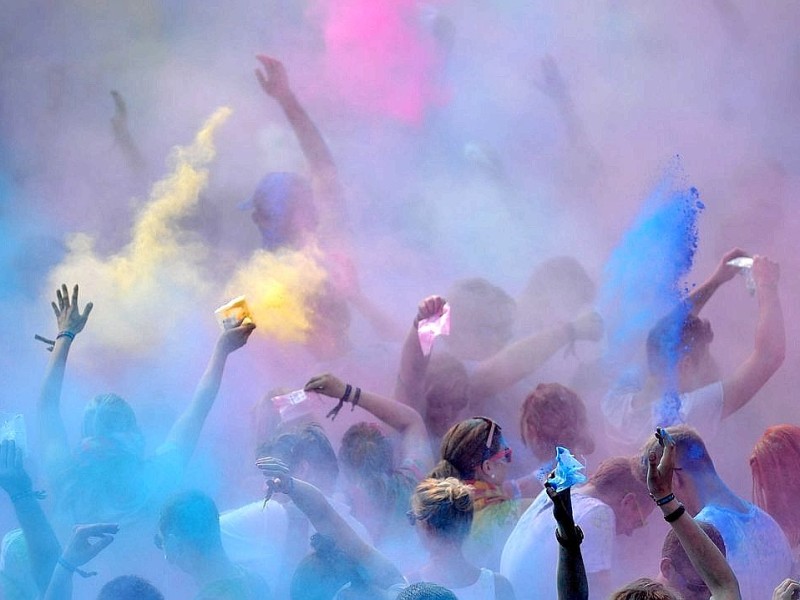 Anfang Juni hatte es auch in Leverkusen ein Holi-Festival gegeben.