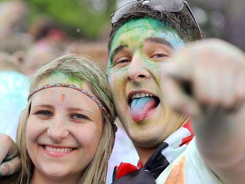 Anfang Juni hatte es auch in Leverkusen ein Holi-Festival gegeben.