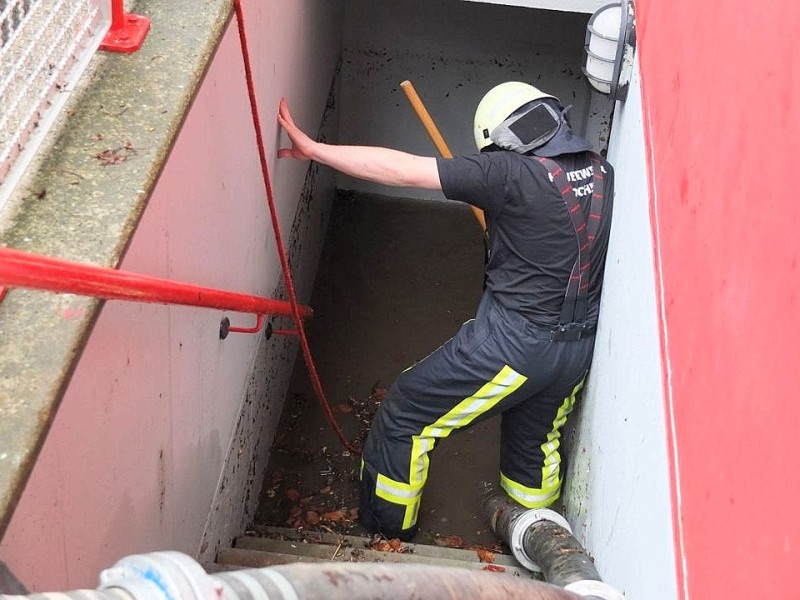 Einsatz der Bochumer Feuerwehr beim Unwetter. Foto: Lutz Leitmann/Stadt Bochum, Presseamt.