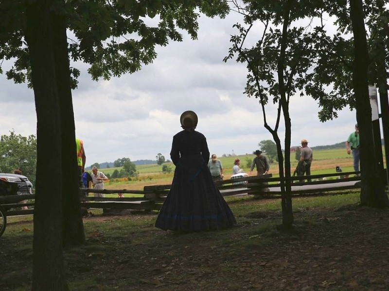 Amerikaner spielen zum 150. Jahrestag die entscheidende Schlacht des amerikanischen Bürgerkrieges in Gettysburg nach.