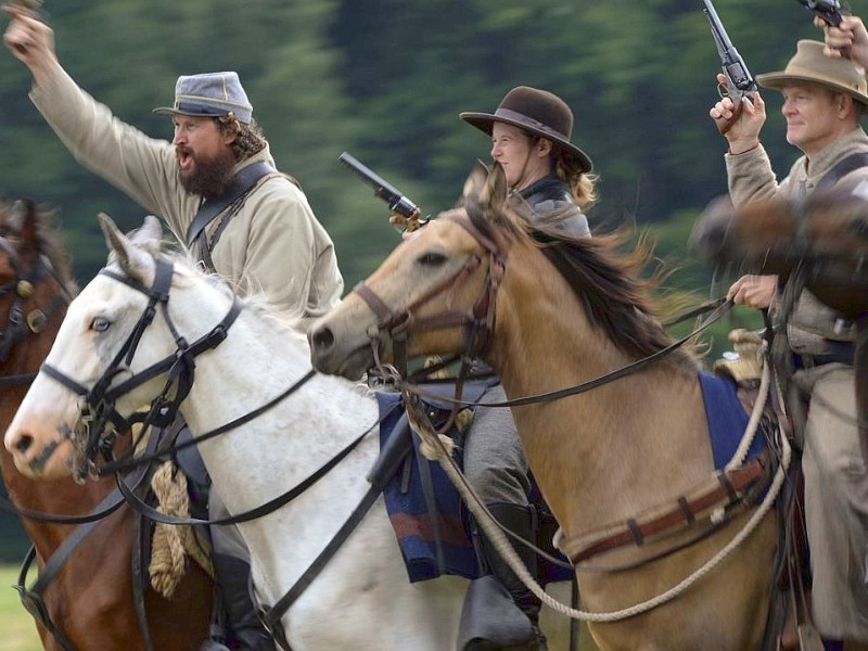 Amerikaner spielen zum 150. Jahrestag die entscheidende Schlacht des amerikanischen Bürgerkrieges in Gettysburg nach.