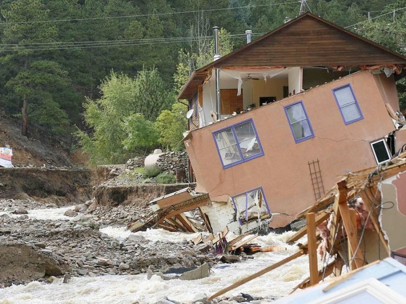 Unwetter haben im US-Bundesstaat Colorado eine Flutkatastrophe ausgelöst.